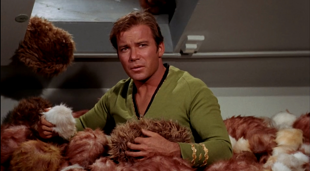 Captain Kirk (William Shatner) in "The Trouble With Tribbles" (Szenenfoto: CBS)
