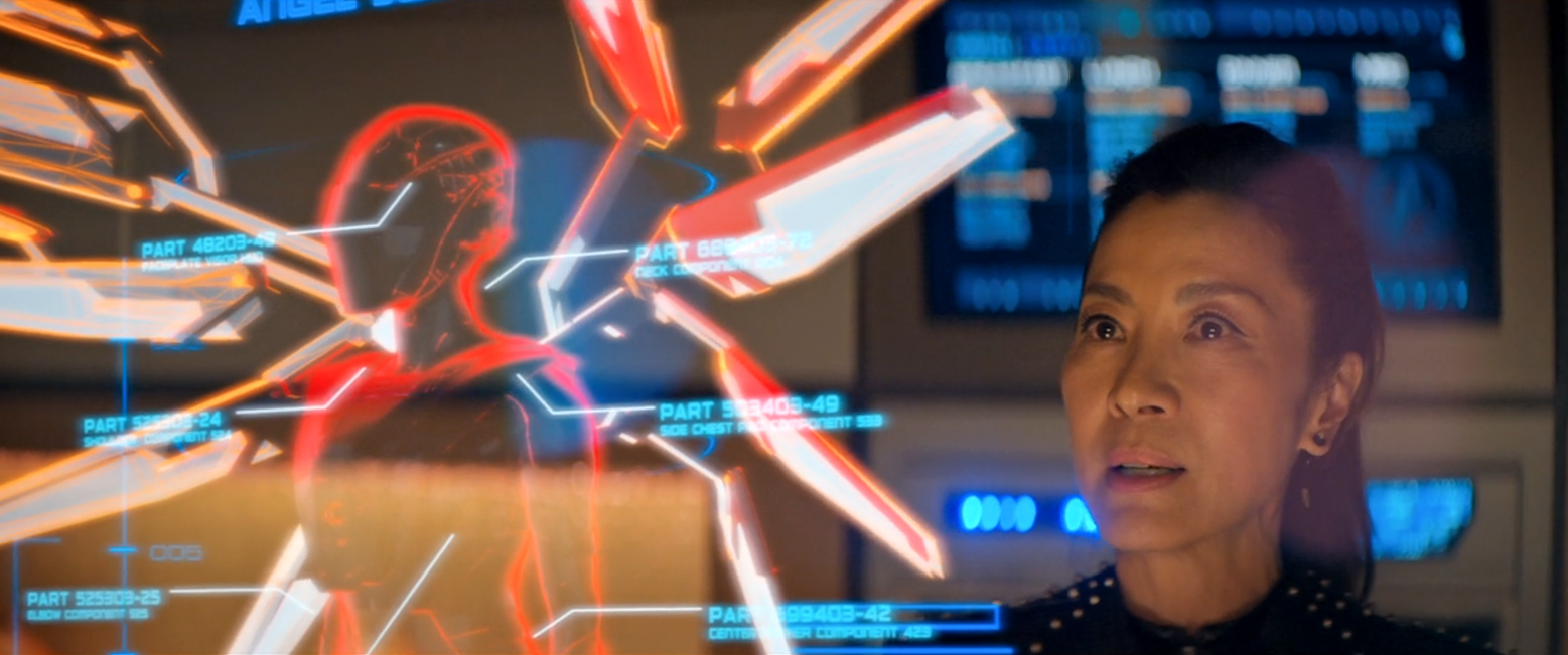 Georgiou (Michelle Yeoh) weiß über das 'Projekt Daedalus' Bescheid (Szenenfoto aus "Red Angel", CBS)