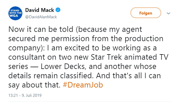 Buchautor David Mack wird Berater bei "Star Trek: Lower Decks" / Neue Details zum "Star Trek- Serienuniversum" auf der San Diego Comic Con 2019 1