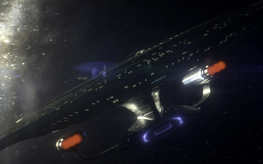 Die Enterprise-D in "Remembrance" (Bild: CBS)