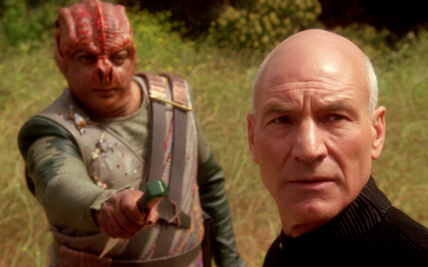 Dathon und Picard in "Darmok" (Szenenbild: CBS)