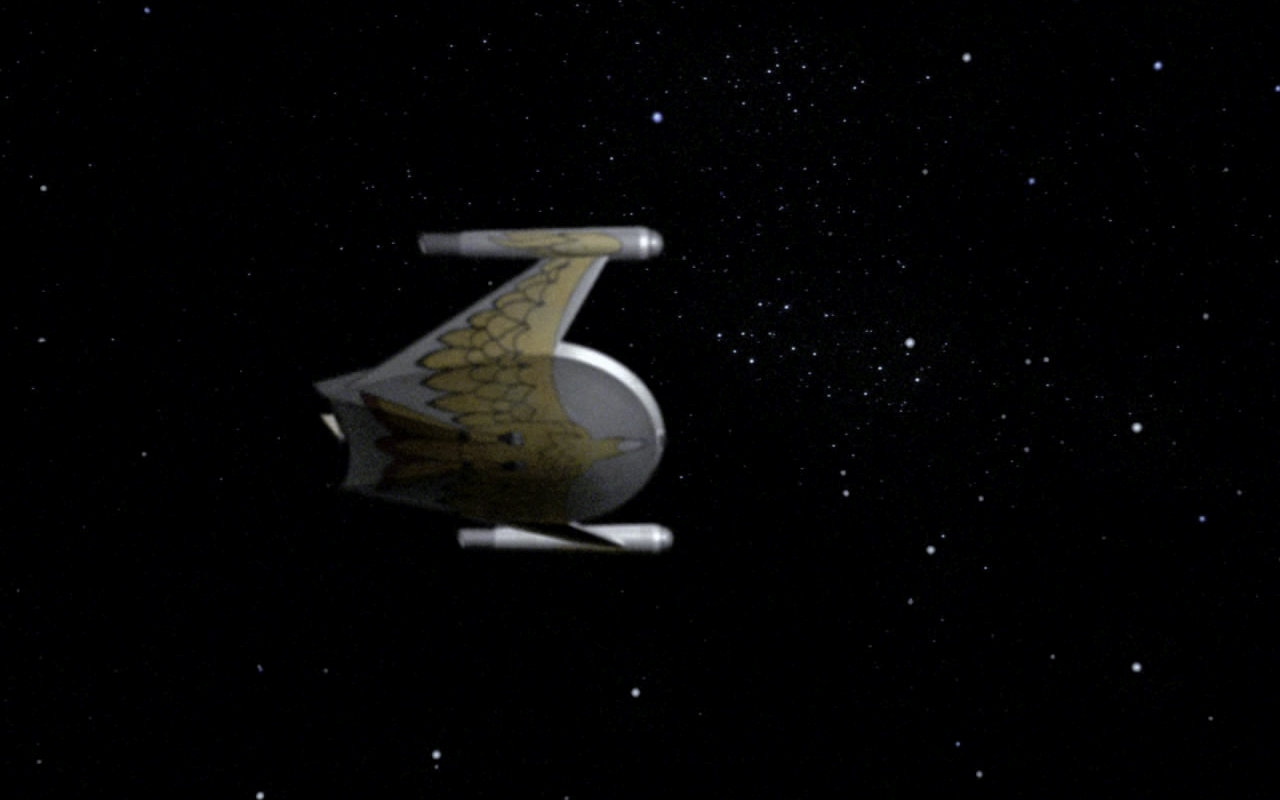 Romulanischer Bird-of-Prey in "Balance of Power" (Szenenbild: CBS)