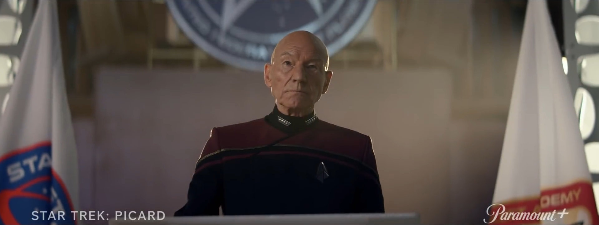 Admiral Picard am Rednerpult